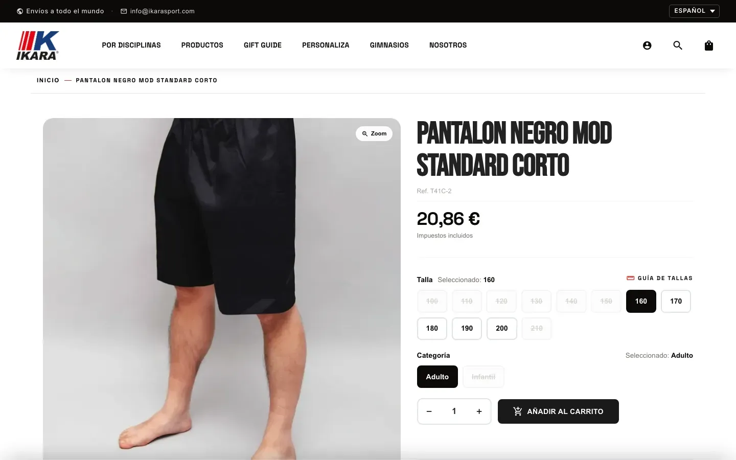 Web d’Ikara Sport en versió d’escriptori, captura 2 de 2