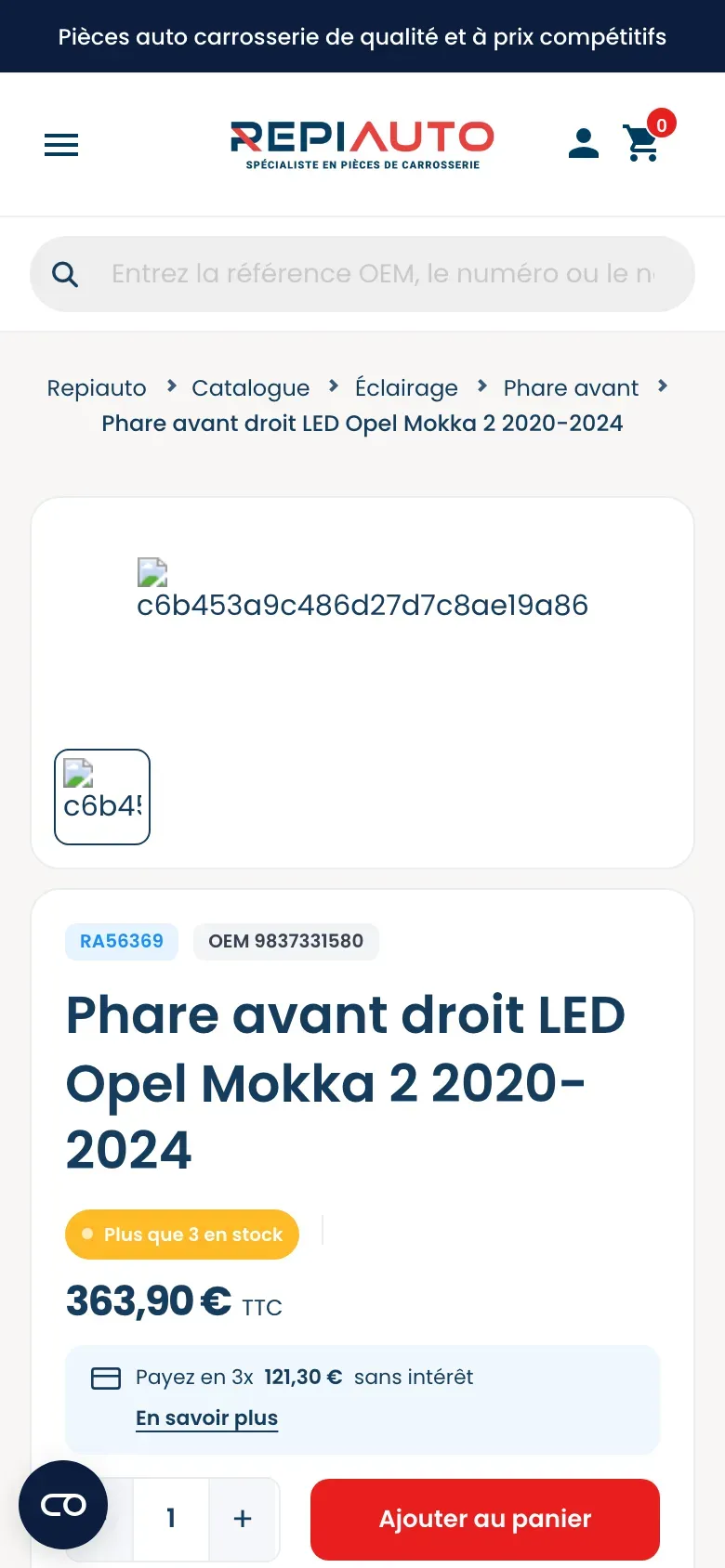 Web de Repiauto en versió mòbil, captura 3 de 3